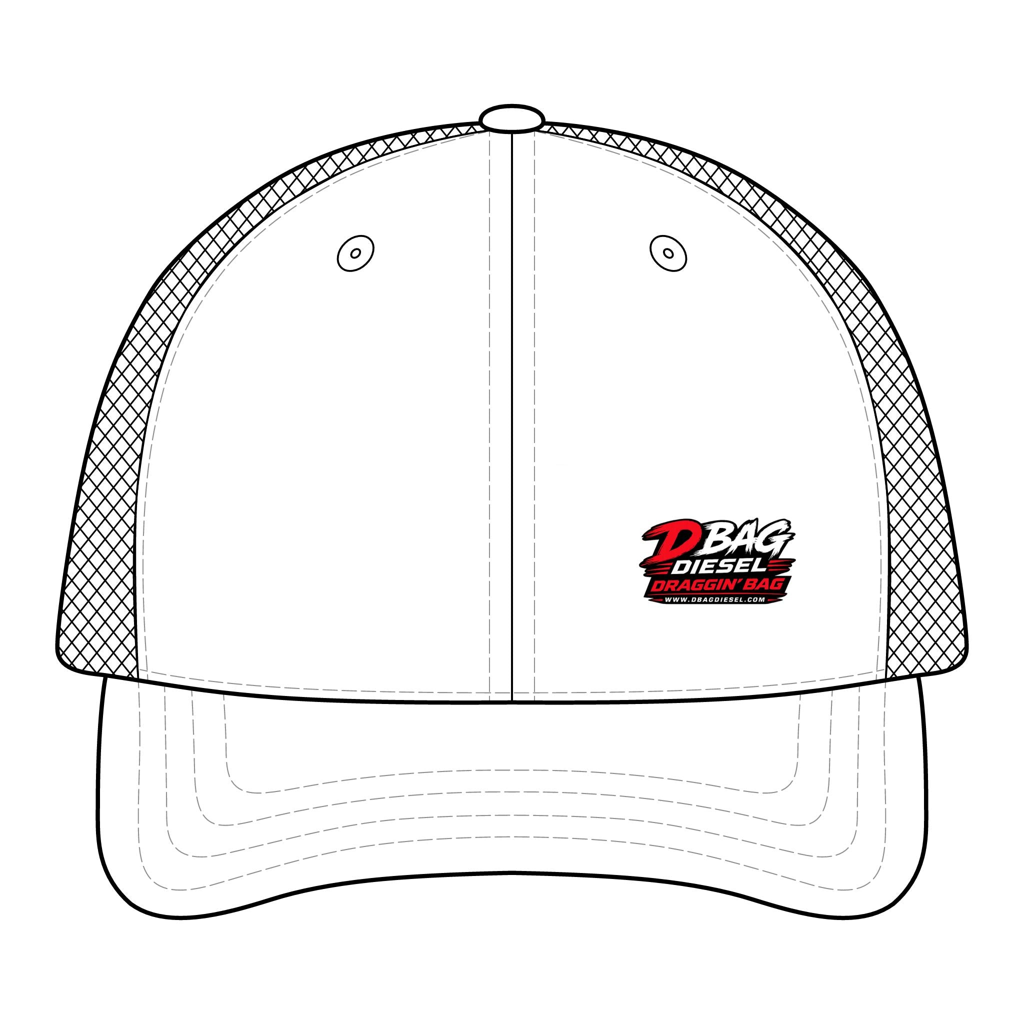 DBAG Diesel Draggin’ Bag | Premium Diesel Truck Apparel- Mesh-Back Twill Trucker Cap