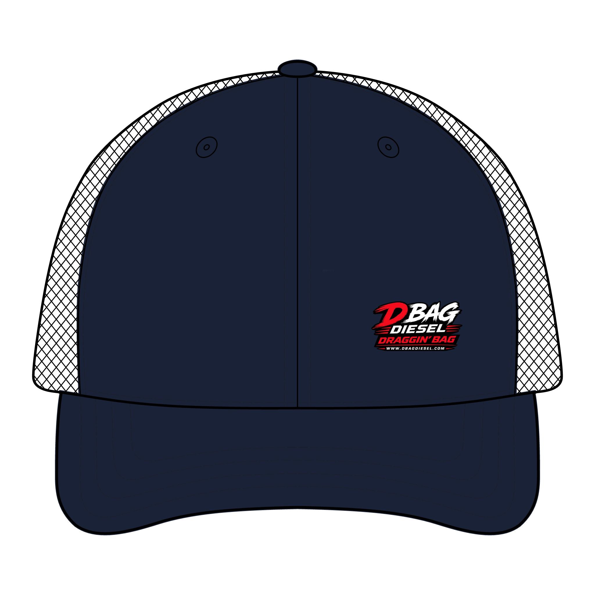 DBAG Diesel Draggin’ Bag | Premium Diesel Truck Apparel- Mesh-Back Twill Trucker Cap