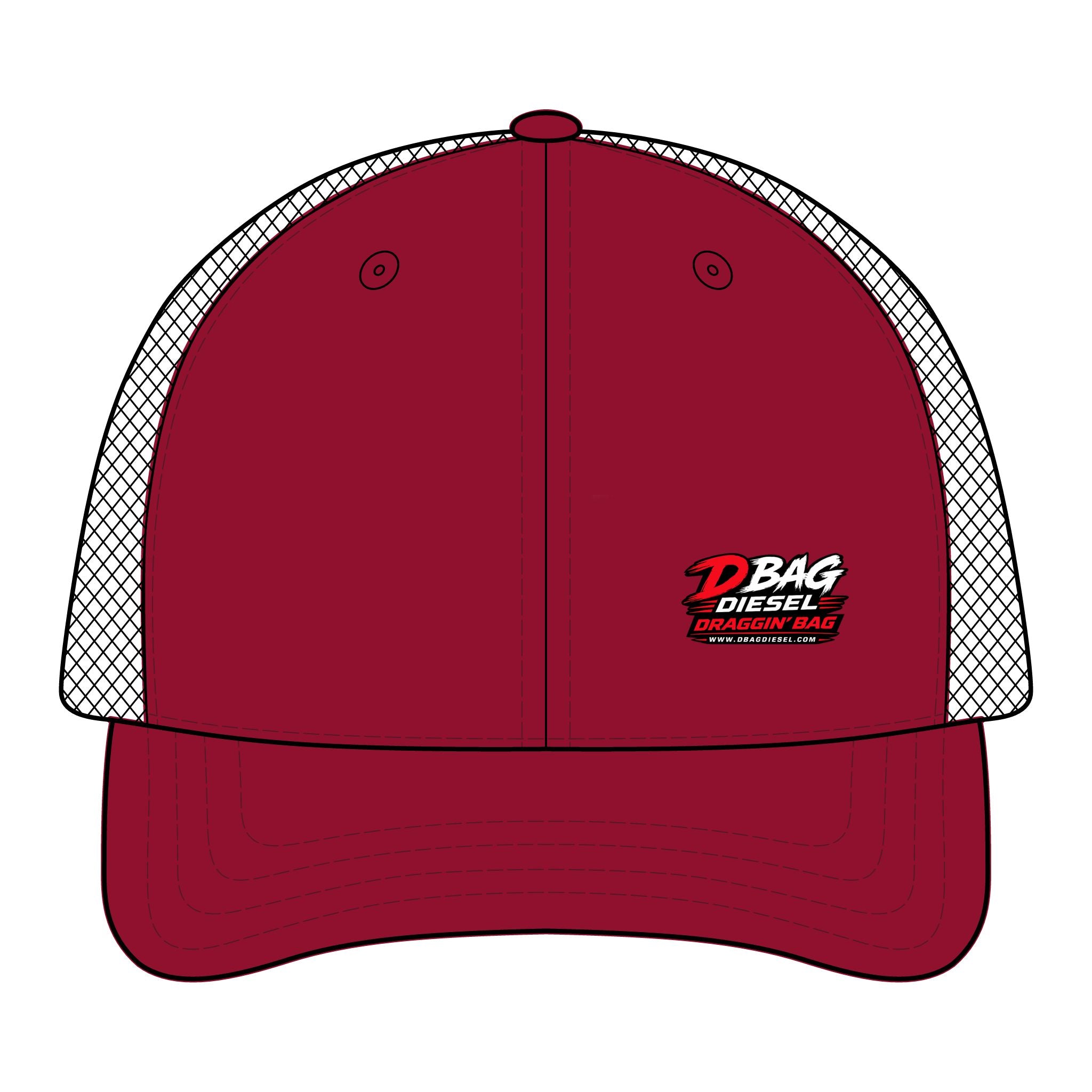 DBAG Diesel Draggin’ Bag | Premium Diesel Truck Apparel- Mesh-Back Twill Trucker Cap